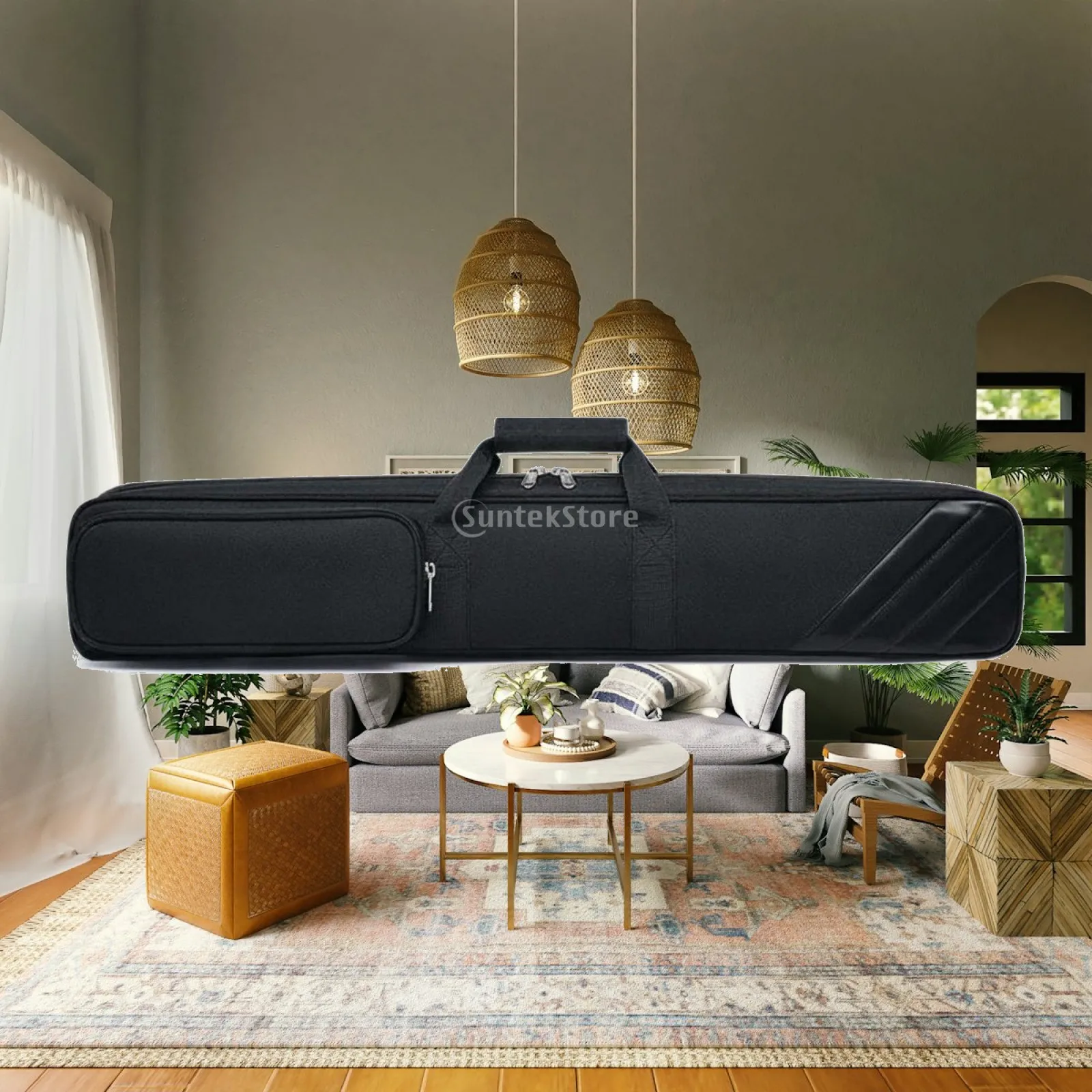 Billiard Cue Carrying Case Double Slot Padded Cue Bag for Professional Pool Cue Storage and Events
