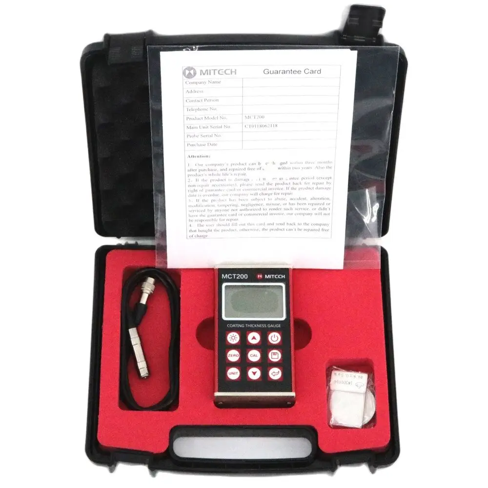 MCT200 Thickness Gauge Thickness Meter Measuring Range: (0-1250um)