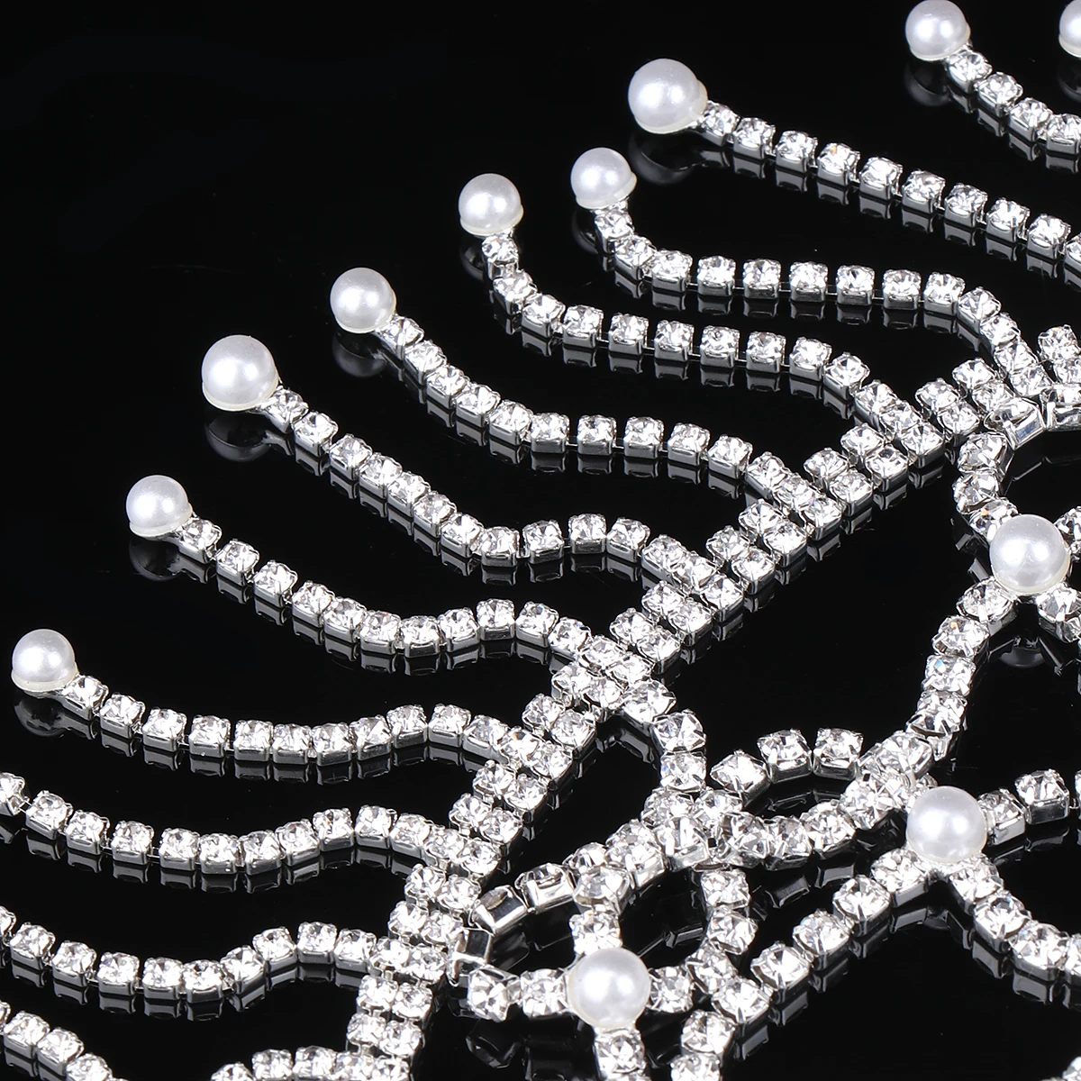 

Rhinestone Headdress Hair Accessories Wedding Guest Tiara Women Headwear Durable Elegant Classic Design For Brides Prom Party