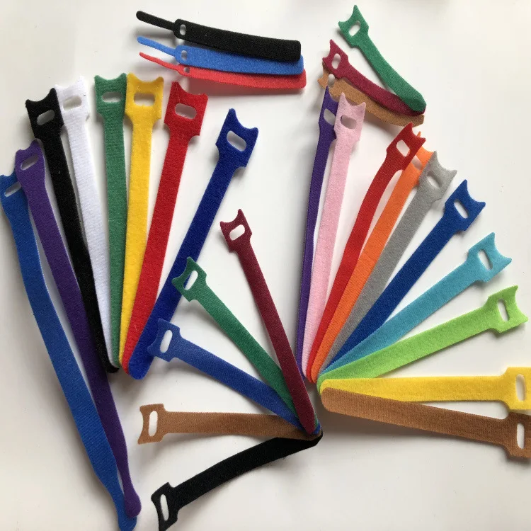 10/30/50/100PCS Releasable Cable Ties Colored Plastics Reusable Cable ties Nylon Loop Wrap Zip Bundle Ties T-type Cable Tie Wire