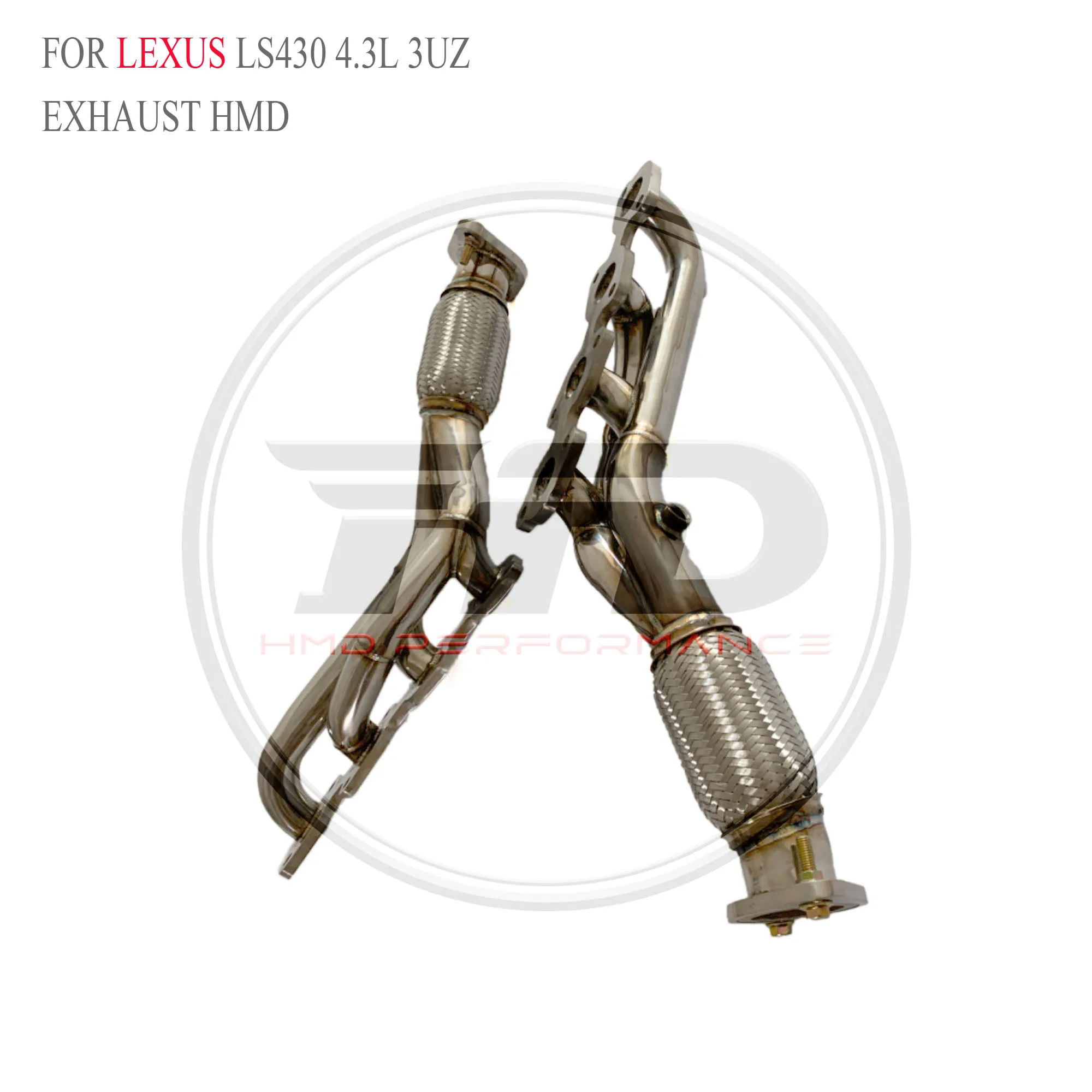 HMD Exhaust System High Flow Headers for LEXUS LS430 4.3L V8 3UZ Manifold