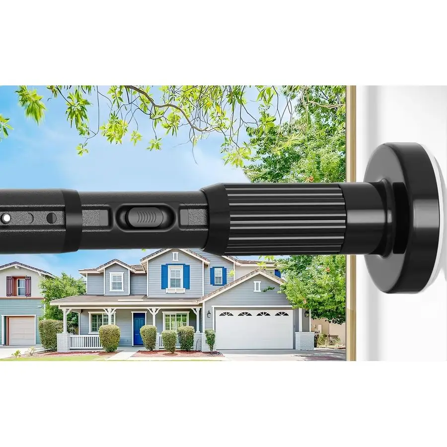 

Curtain Rod Black Shower Rod 40166IN Extra Long Curtain Rods No Drilling Adjustable Tension Rods for Window Shower or Bathroom O