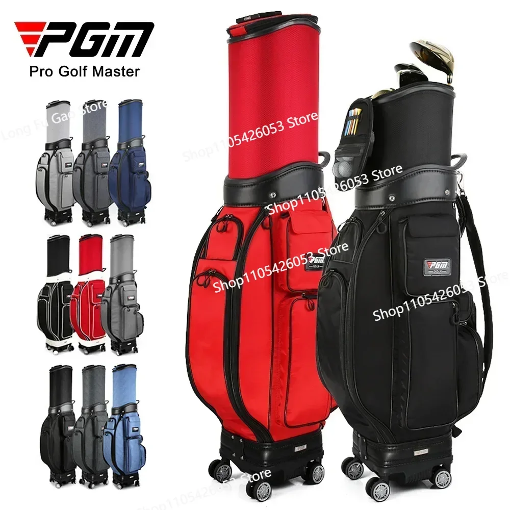 Advanced PGM Universal Four Wheel Golf Bag Men's And Women's Bag Flat Push Bag With Double Hat