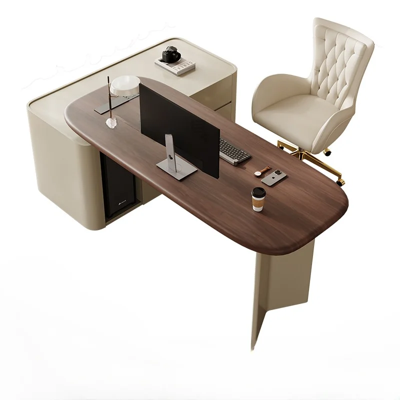 Aesthetic Big Computer Desks Drawer Modern Height Reading Computer Desks Study Office Wooden Mesa De Escritorio Office Furniture