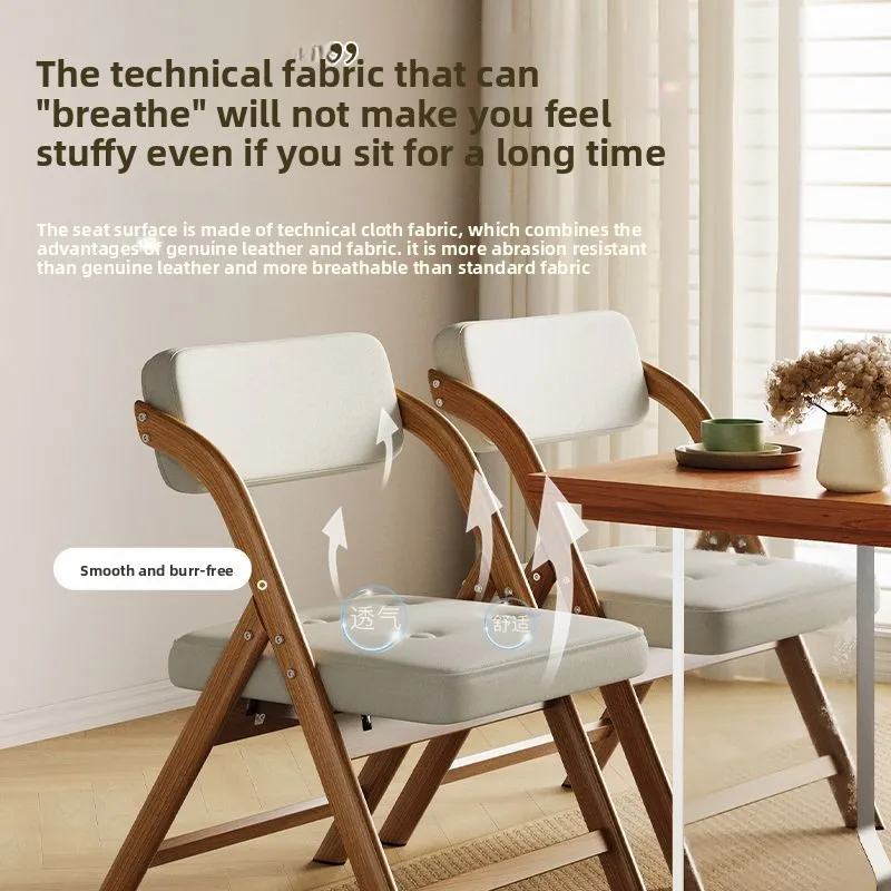 Modern Minimalist Folding Study Leisure Chair Wood Grain No Assembly Kids Home Office Indoor Decor Novelty New Comfortable
