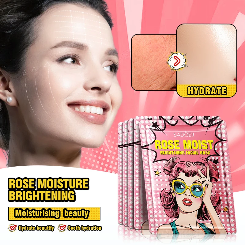 8 قطعة SADOER الجمال الفواكه أقنعة الوجه للوجه ترطيب اشراق ثبات ترطيب قناع الوجه منتجات العناية ببشرة الوجه #6