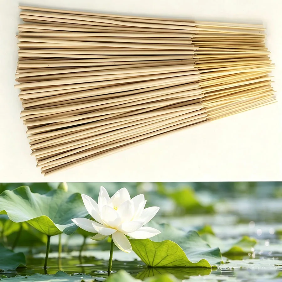 20/60/100/160/220 pieces of high-quality 8.6inch lotus aromatherapy products, made from natural materials, with a lotus fragrance. White lotus symbolizes purity, holiness, and cleanliness. Essential bamboo aromatherapy for home, yoga, office, and afternoon tea time