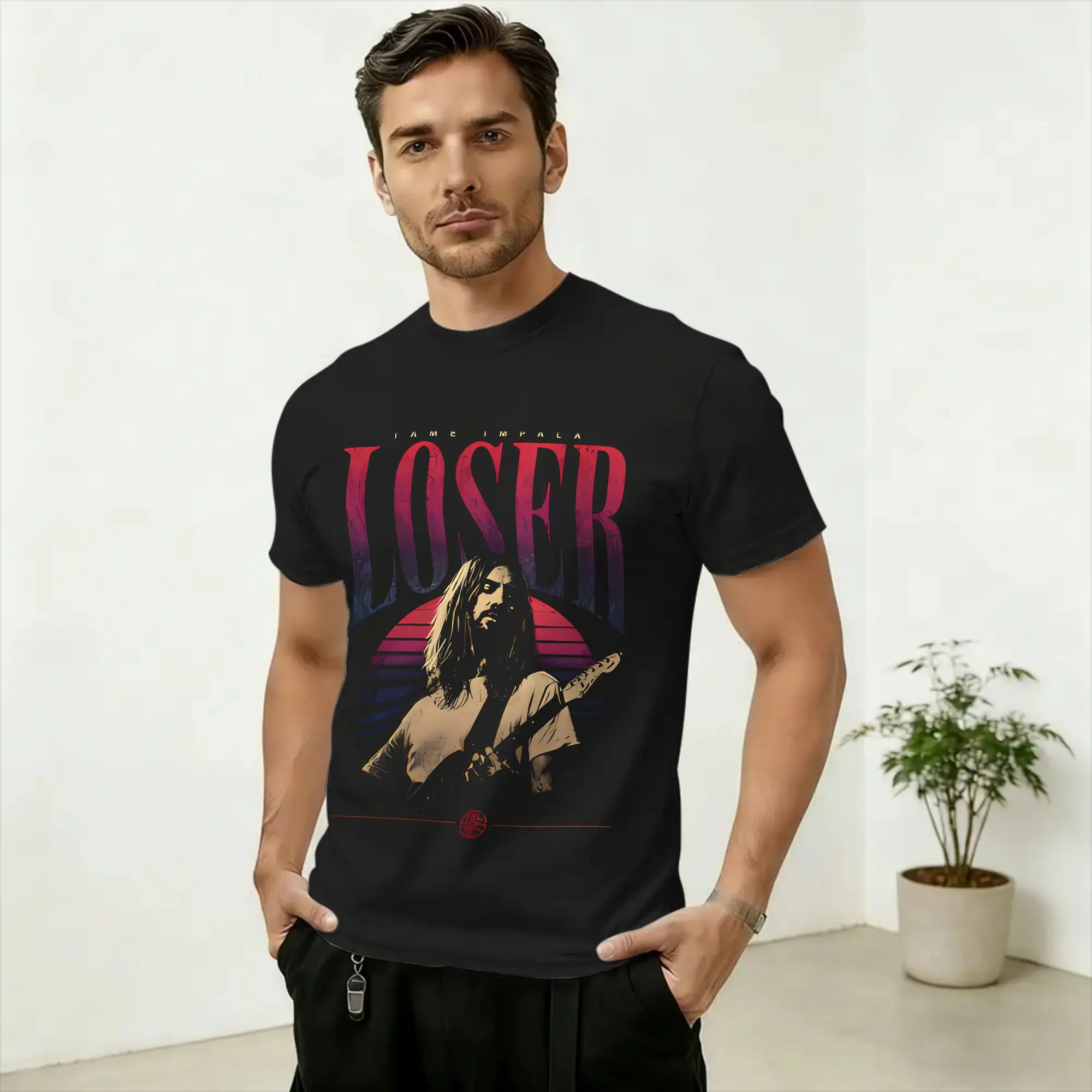 Tame Impala Loser Men's T Shirt  Novelty Tee Shirt Short Sleeve Round Neck T-Shirt 100% Cotton New Arrival Clothing