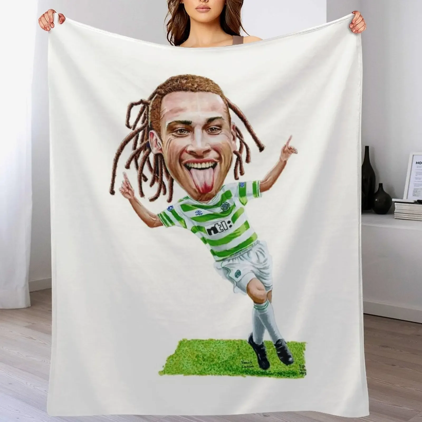 Henrik Larsson - Celtic Throw Blanket Summer Beddings valentine gift ideas Blankets