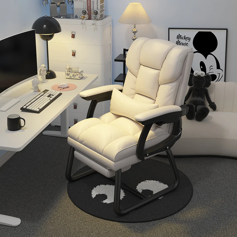 

Beige Vintage Office Chairs Comfortable Price Leather Relaxing Office Chairs White Designer Sillas De Escritorio Furniture