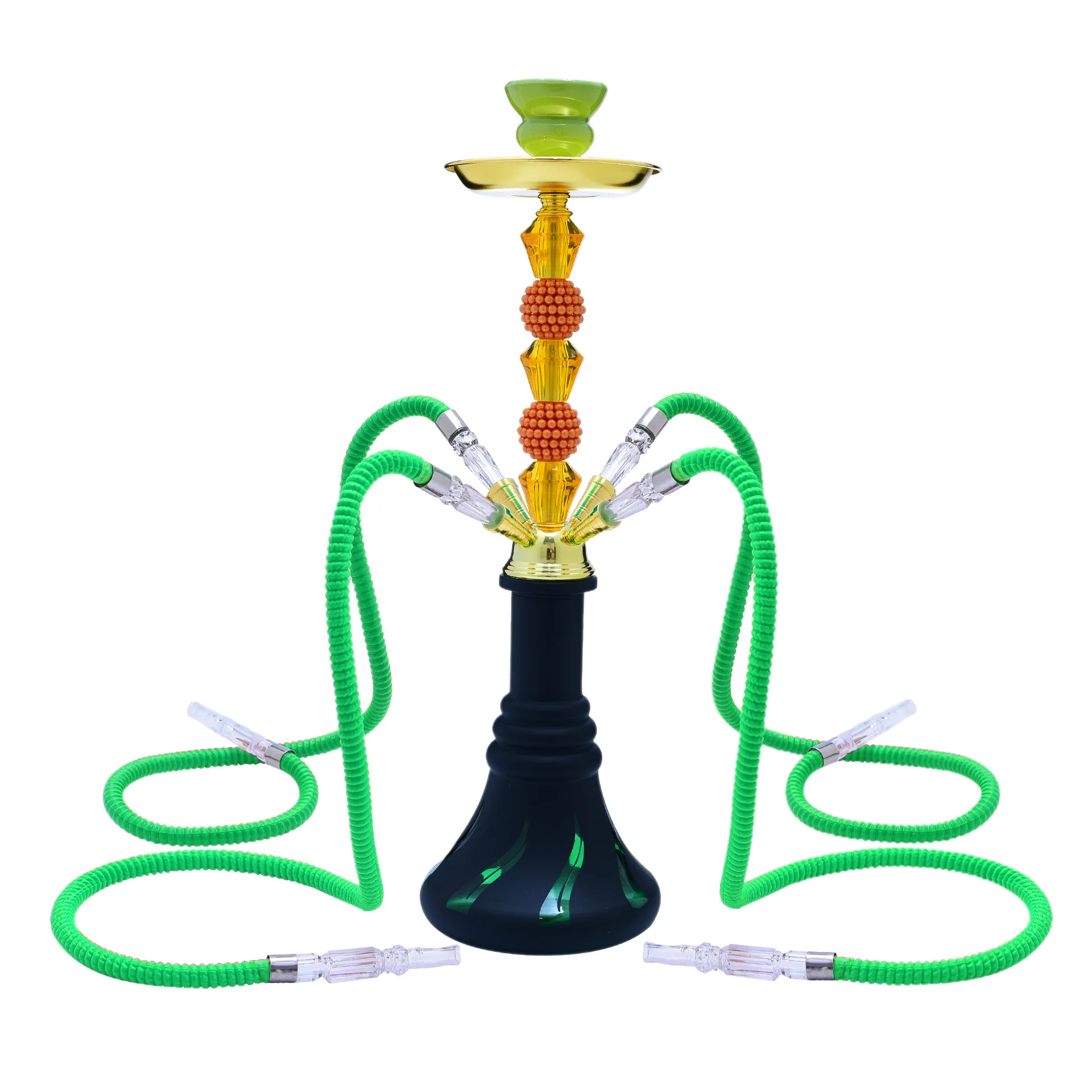 Arabian Shisha narghilè Water Smoke Pipe Bottle Set Shisha narghilè per Bar KTV Water Smoke Bottle Four Tube Glass Made