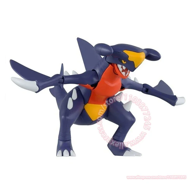 BANDAI Pokemon Garchomp Assembly Model Action Figure 16cm Children's Toy Tabletop Decoration Birthday Gift Collection 48