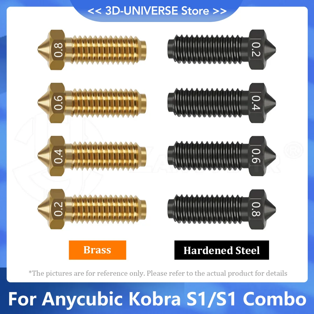

Сопло Hotend для Anycubic Kobra S1/S1 Combo, твердость, латунь 0,2 мм, 0,4 мм, 0,6 мм, 0,8 мм, металлическое сопло для аксессуаров для 3D-принтеров