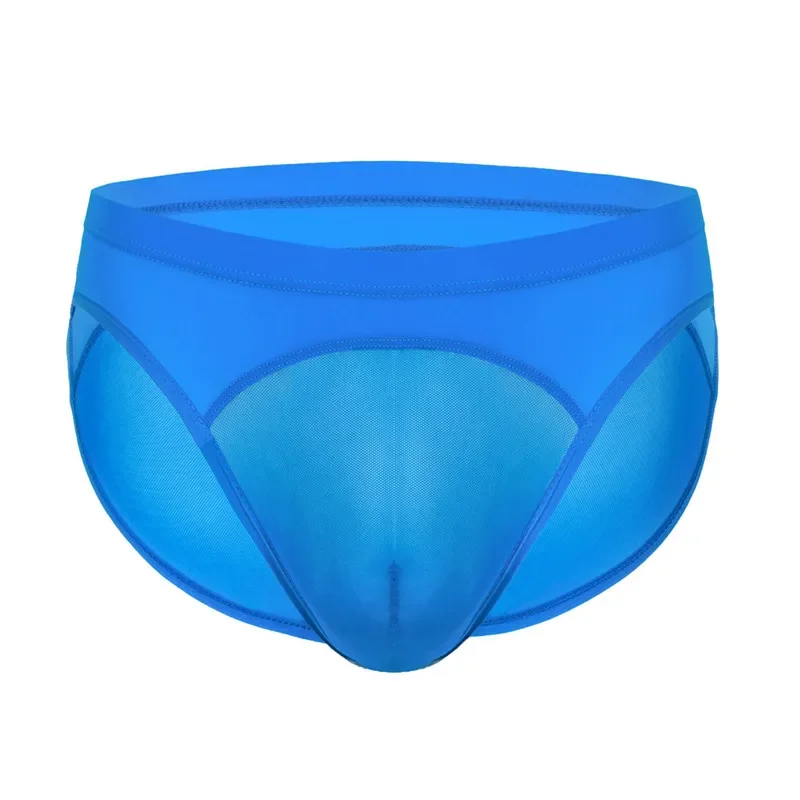 섹시한 속옷 메쉬 투명한 남자 팬티 원활한 통기성 팬티 남자 비키니 원활한 낮은 허리 부드러운 속옷 브리프