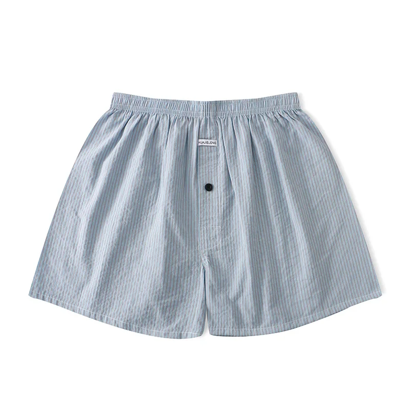 Homens casuais ao ar livre praia board shorts listrado algodão solto respirável conforto troncos esportivos juventude mid-rise homewear sono pijama