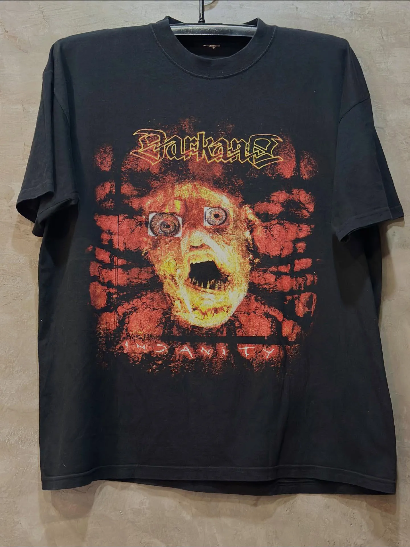 Darkane Band Horror Dark Style Short Sleeve T-Shirt Oversize High Street Rock Avant-garde Heavy Cotton Half Sleeve Trendy