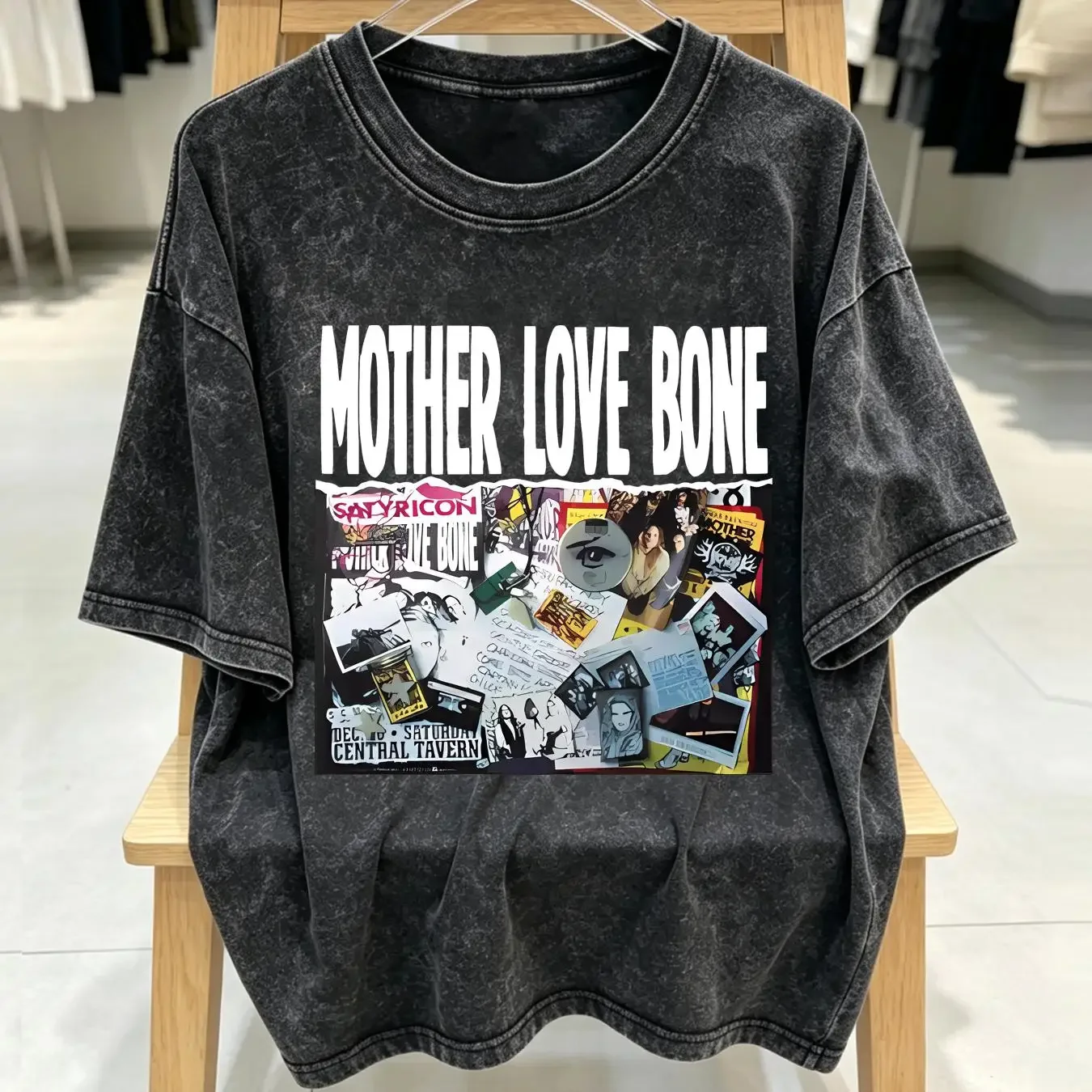 washed T Shirt Cotton Mother Love Bone Best Album Andrew Wood Bruce Fairweather vintage Washed fashion Slightly Unisex