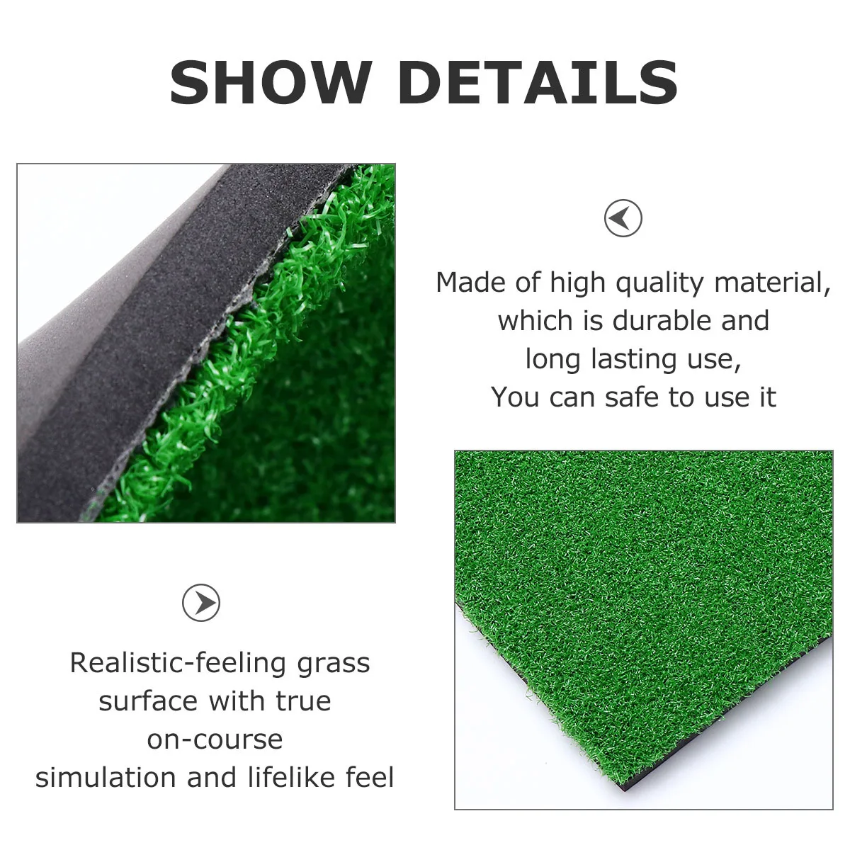جولف سوينغ ممارسة حصيرة المحمولة العشب الاصطناعي وسادة التدريب سطح العشب واقعية المنزل الفناء الخلفي استخدام حصيرة ضرب صغيرة