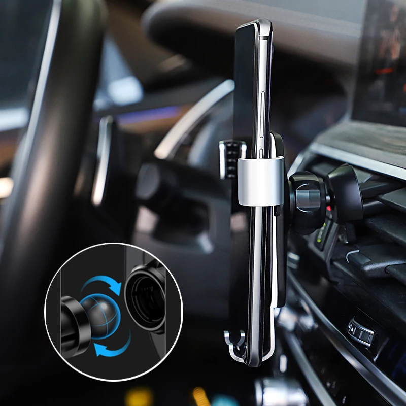 Soporte de teléfono ABS para coche, soporte de agarre automático por gravedad con rotación de 360 grados para Infiniti Q50 Q50L Q60 Q70L QX30 QX50 QX60 QX70 QX80 ESQ FX35 Q30