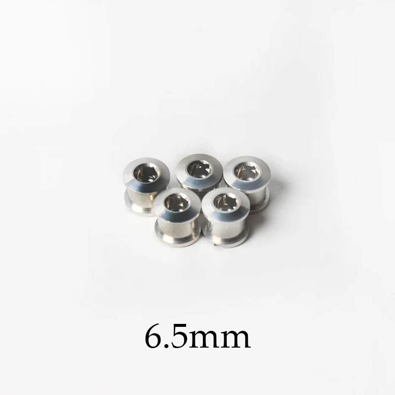 BUCKLOS Fahrrad-Kurbelgarniturschrauben, 6,5 mm, 8,5 mm, Fahrrad-Kettenblattschrauben, Aluminiumlegierung, Fahrrad-Kettenblattschraube, 4 Stück, 5 Stück, MTB-Kurbelschraube