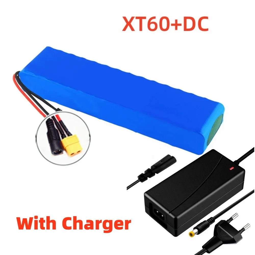 48V 13S2P 18650 krachtig batterijpakket, 10 Ah lithiumbatterij met grote capaciteit, oplaadbare Li-ionbatterij, met 54,6 V oplader