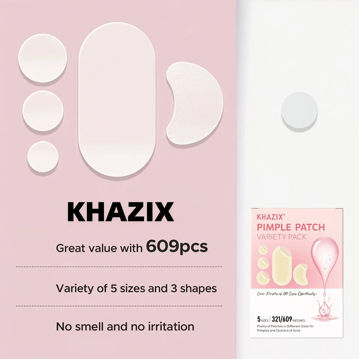 321/609PCS Hydrocolloid Acne Patch | Blemish Coverage | Suitable for Daily Facial Care and Pre-Cosmetic Use image 4
