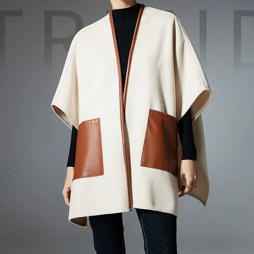 

2025 new European and American mid-to-high-end autumn and winter multi-color leather pocket cross shawl-GZXX714
