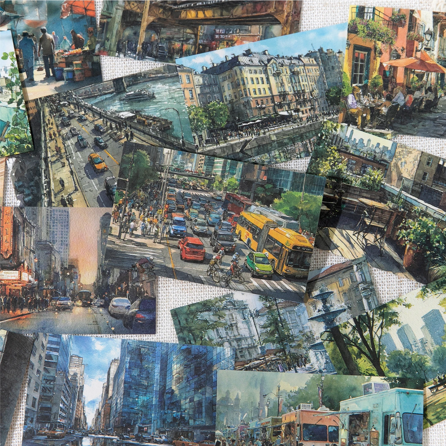 30 ورقة من ملصقات خلفية المناظر الطبيعية للمناظر الطبيعية الرائعة DIY لتزيين دفتر القصاصات والجيتار #3