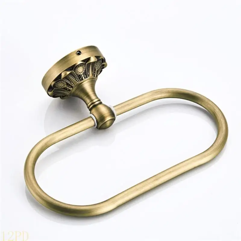 12PD Multiple Functional Metal Towel Rings Oval Rack for Small Space Organization