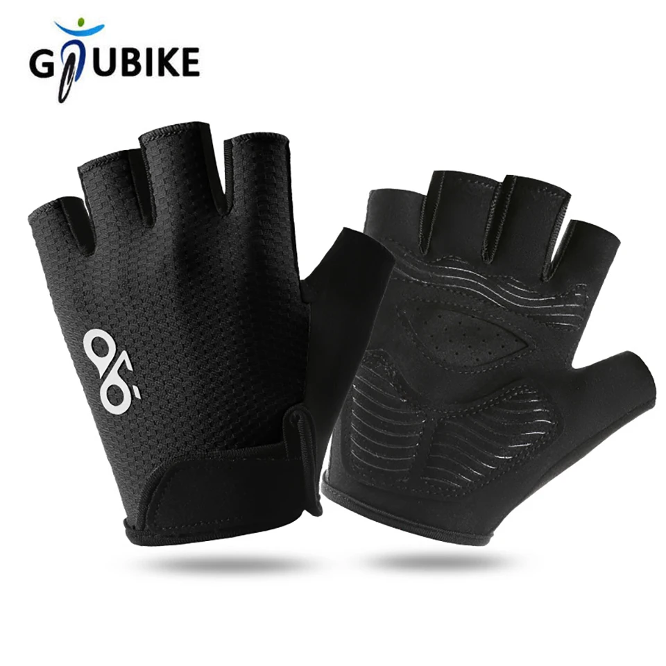 GTUBIKE Neue Sommer-Fahrradhandschuhe, halbe Finger, Unisex, hochelastisch, atmungsaktiv, gepolstert, verschleißfest, MTB-Rennrad-Zubehör