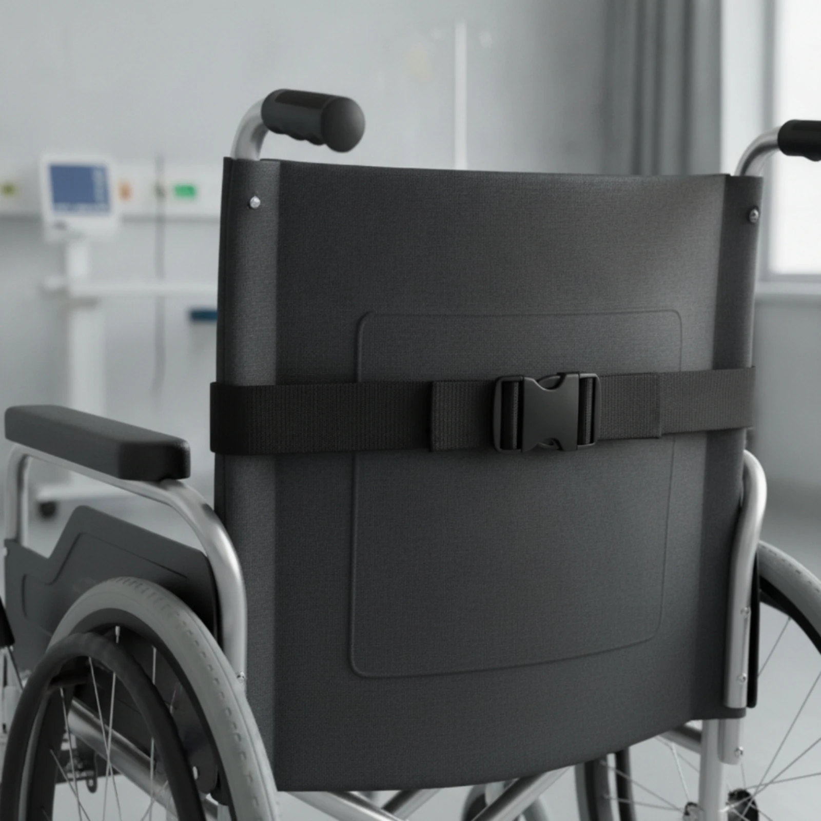 Cintura di sicurezza rinforzata per sedia a rotelle con fibbia, resistente e facile da attaccare per gli assistenti