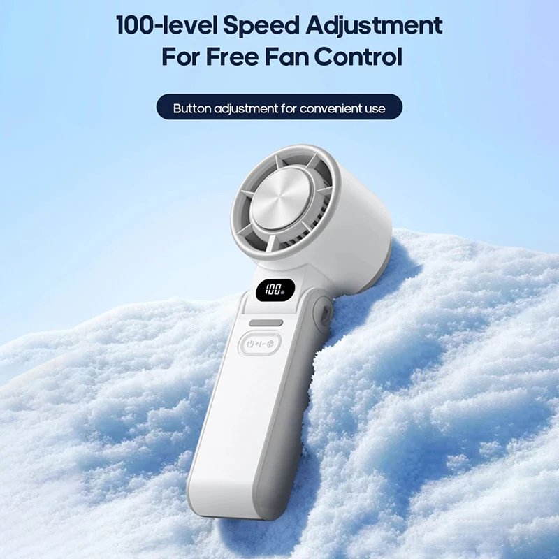 مروحة محمولة قابلة للطي في الهواء الطلق، تبريد صغير قابل لإعادة الشحن، 3600 مللي أمبير في الساعة، 100 مستوى، تحكم مجاني، مروحة توربو عالية السرعة
