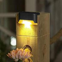 Solar Powered Deck Lights 4PCS LED Waterproof Deck Lights Bright Fence Lights Deck Lights Stair Lights With Solar Deck Lights