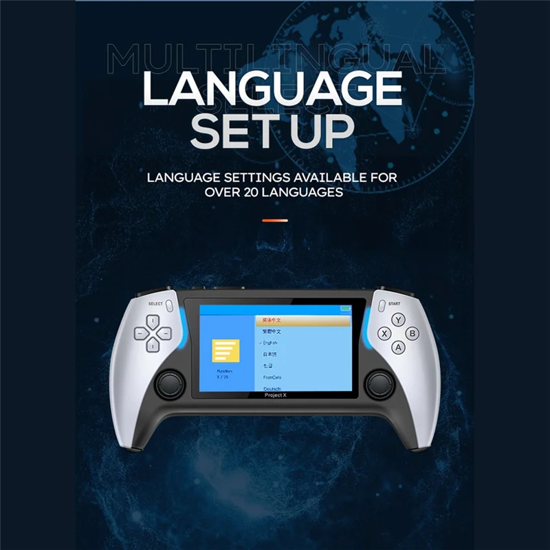 Project X Handheld Game Console 4.3 Inch HD Screen Portable Video Game Console Support Dual Player And Controller Durable