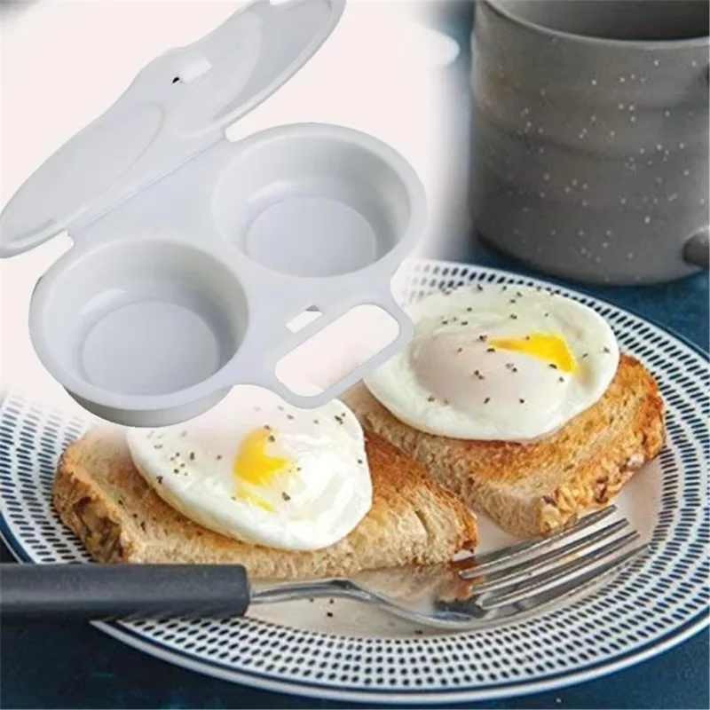 Poached Egg Maker Microwave Microwave Egg Steamer DIY Eggs Round Poached Eggs 2 Eggs Capacity Steamer For Home Breakfast