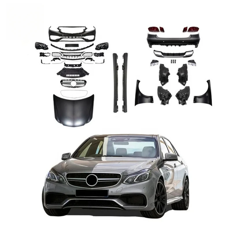 

Old Upgrade W212New E63 Body Kit with Facelift for W212 E63 Plastic Car Auto Upgrade Hood Fender Bodykit