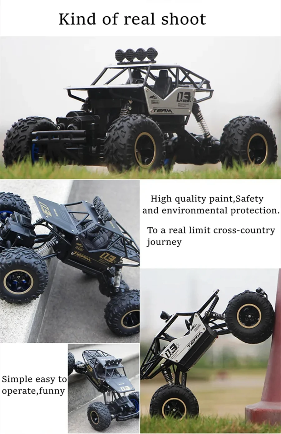 Oike 1:16 /1:12 All Terrain RC Car 30KM/H High Speed 4WD Electric Remote Control Buggy 4X4 Off-Road Truck Vehicle Model Toy Gift