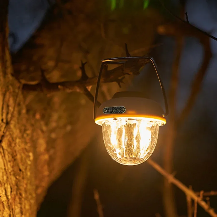 Portable Retro Camping Lamp LED Working Light Outdoor Hooking Torch Multi-functional Emergency Light Waterproof Tent Lamp