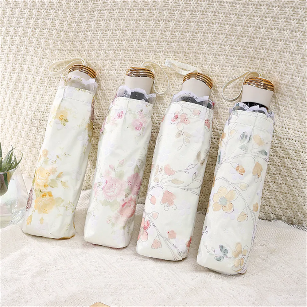 

Light Luxury Double Embroidery Lace Umbrella UV Protection Waterproof Paraguas Umbrella Rain and Sun Manual for Women Gift