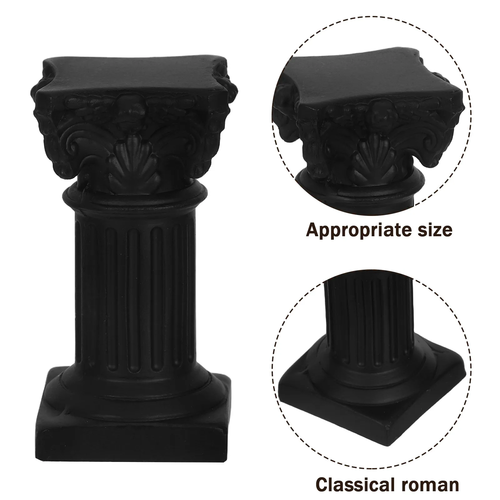4Pcs Roman Column Resin Mini Pillar Holders Wedding Table Christmas Decor Classic Pedestal Sculpture Roman Pillar Stand