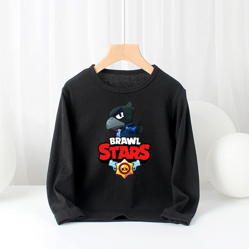 

Одежда с героями мультфильмов для мальчиков и девочек, осенняя футболка с длинными рукавами в стиле аниме, хлопковая одежда, футболка, удобные топы, базовая рубашка, детские подарки на день рождения