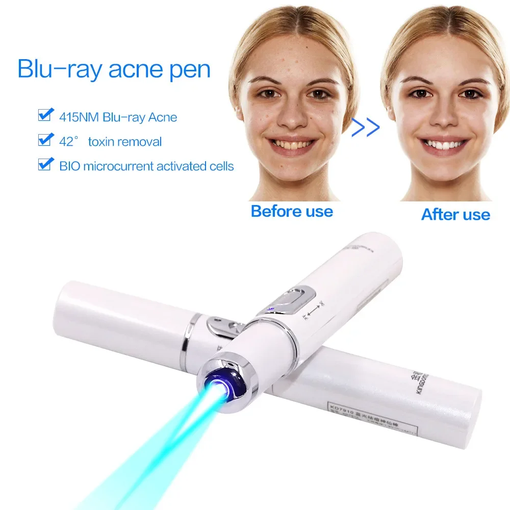 Blu-Ray Anti-Acne theraphy Pen Remove Dark Circles Under Eyes Anti Wrinkle Portable Laser Pen Facial Beauty Skin Care Tools