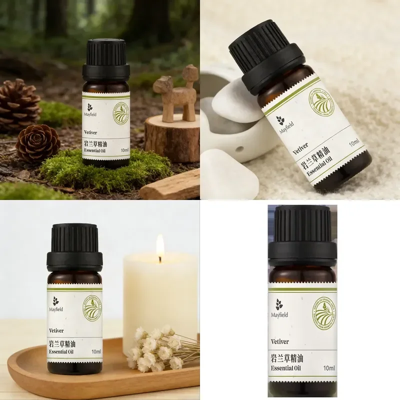 【CHIMU HOME】 Vetiver Essential Oil 10ml Natural Care Oil for Balancing Sebum and Refining Pores
