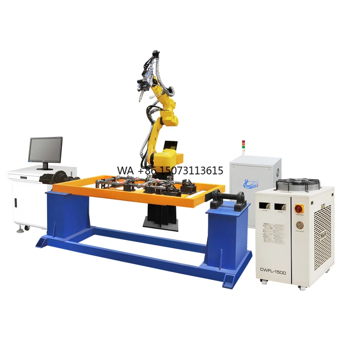 HWASHI 6 Axis Laser Welding Robot for Towel  Radiator , Laser Robot Welding Machine