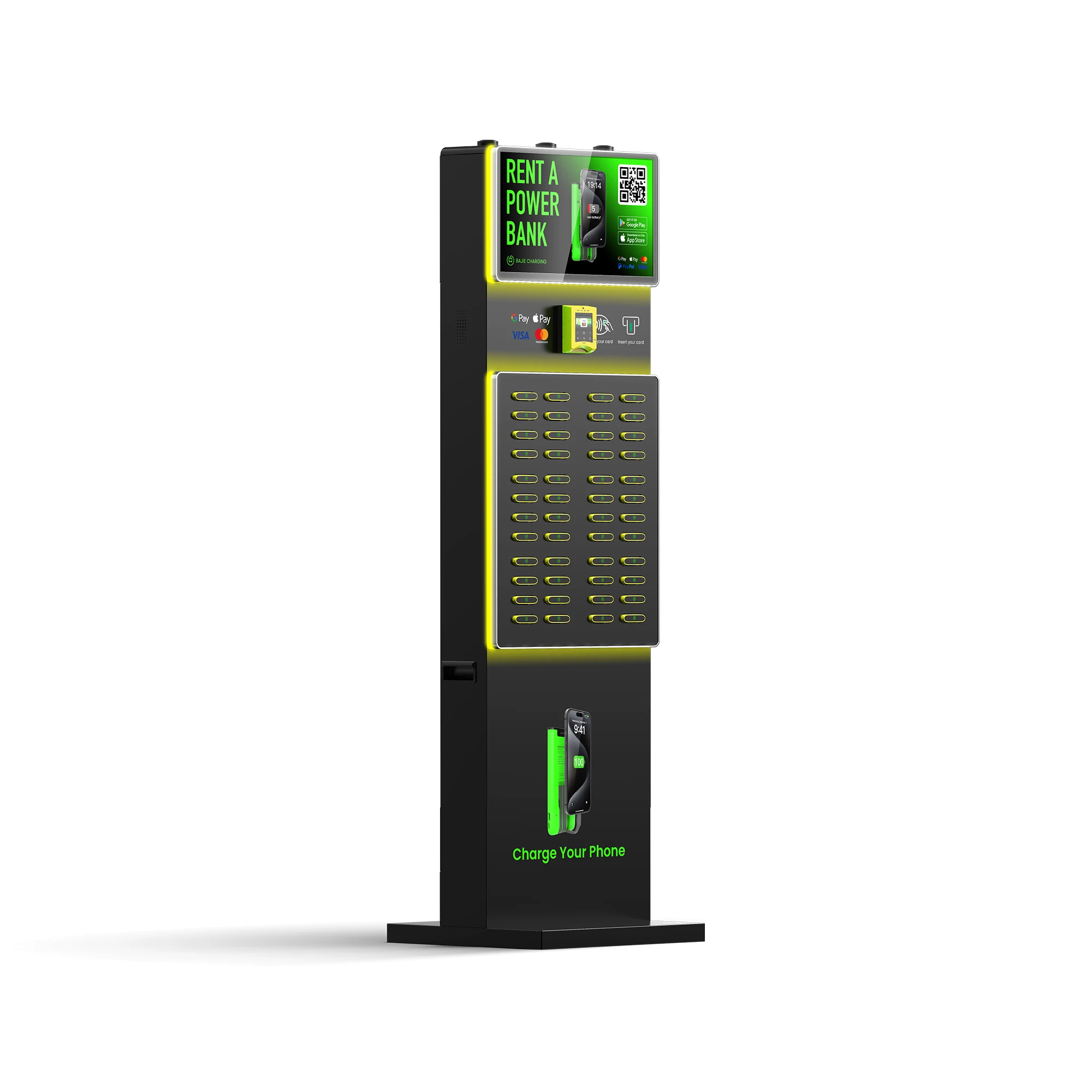 Portable Shared Power Bank Charging Station 48 Slots Sharing Power Bank Rental Station Mobile Phone Fast Charging Station