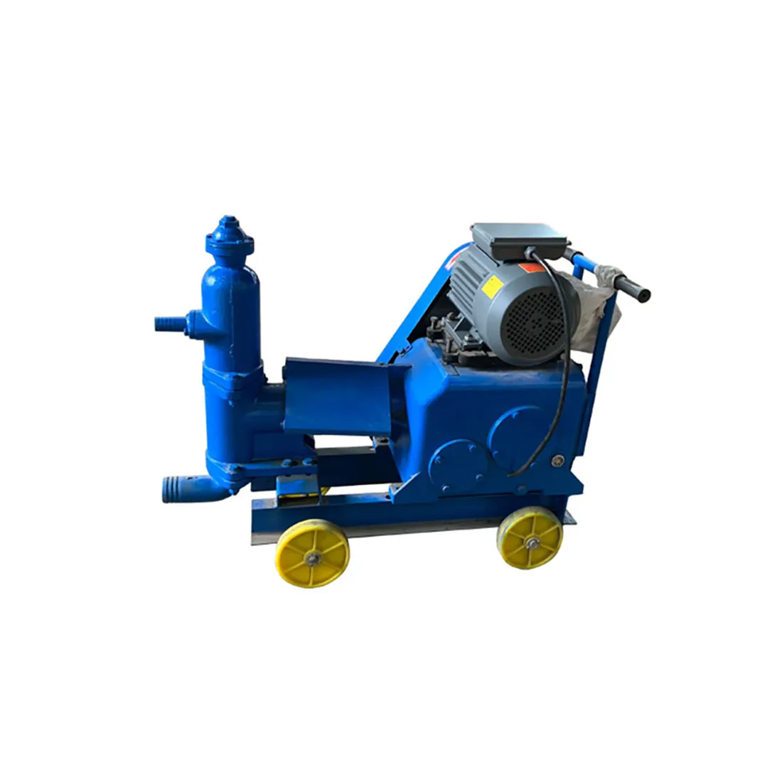 Single piston prestressing concrete stressing electric high pressure cement grout pump