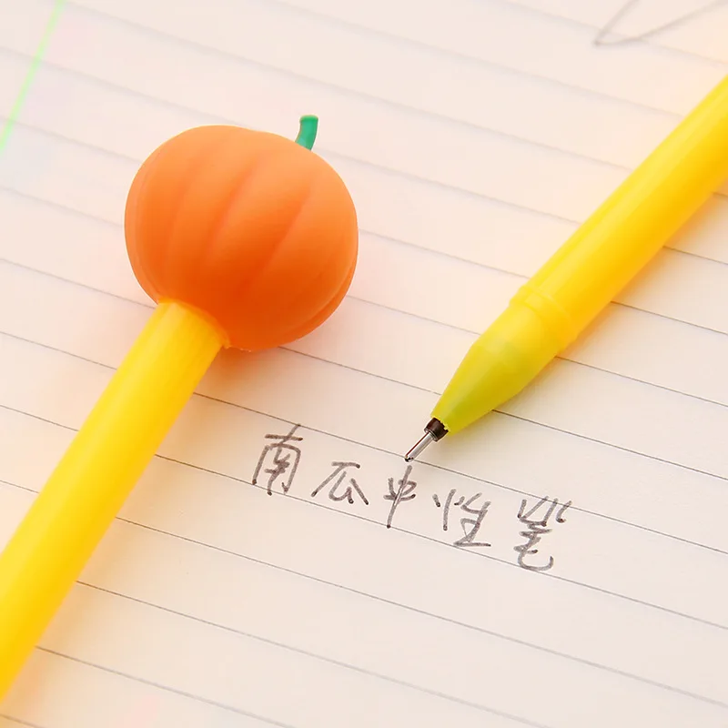 Cross Border Halloween Pumpkin Shape Cute Gel Pen Student Stationery Prize Gift Halloween Gift School  Kawaii School Supplies