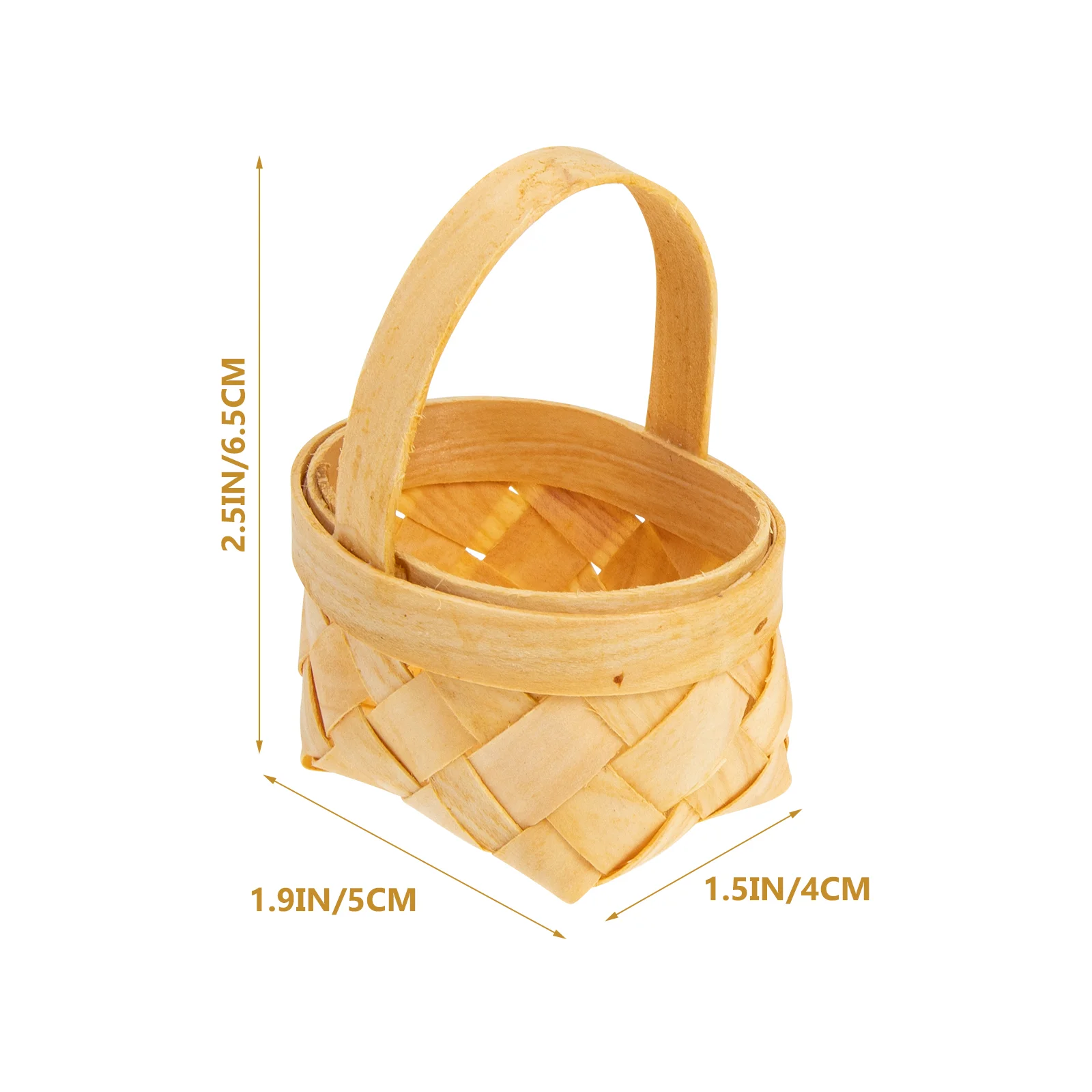 20 Pcs Wood Chip Candy Hamper Mini Basket Fruit Flower Girl Wicker Holder Small Woven Baskets Chocolate Gift Wooden Child
