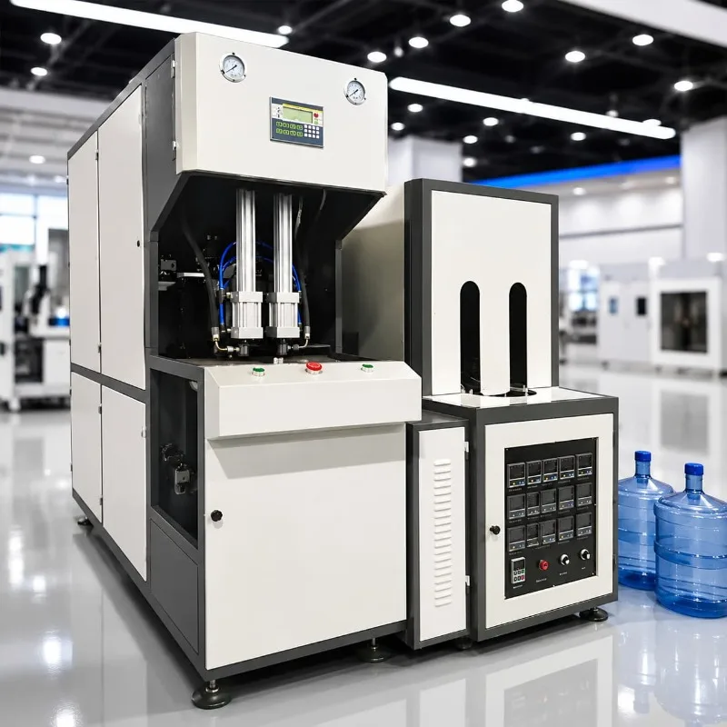 Semi Auto PET Bottle Blower Plastic Bottle Making Machine for PET Container Packaging Work Customized Stable System