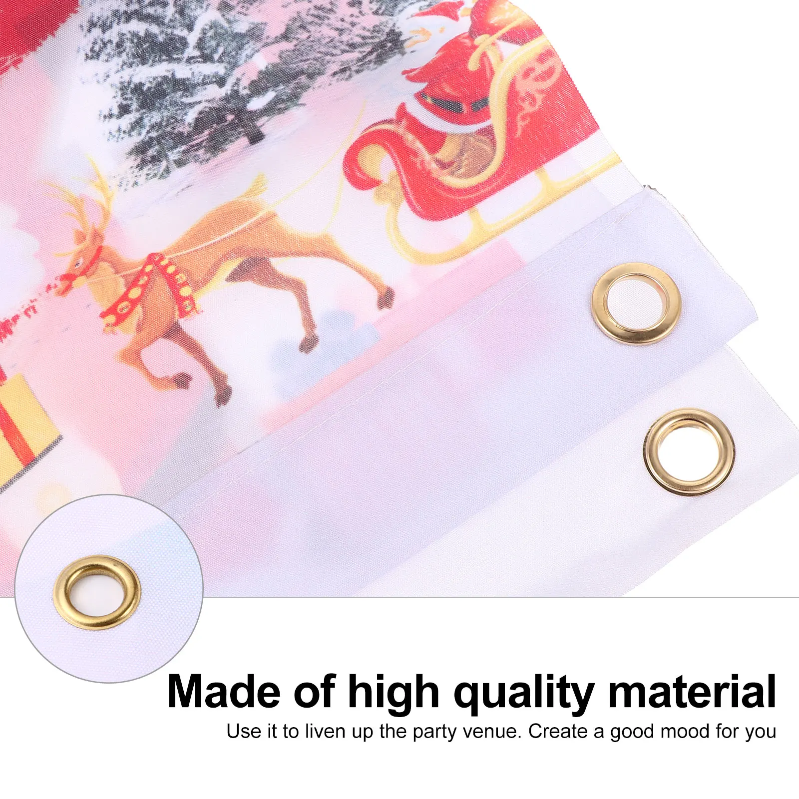 

1 Set Christmas Door Curtain Hanging Banners Festive Couplet Holiday Decorative Sign Party Home Decoration Bright Color